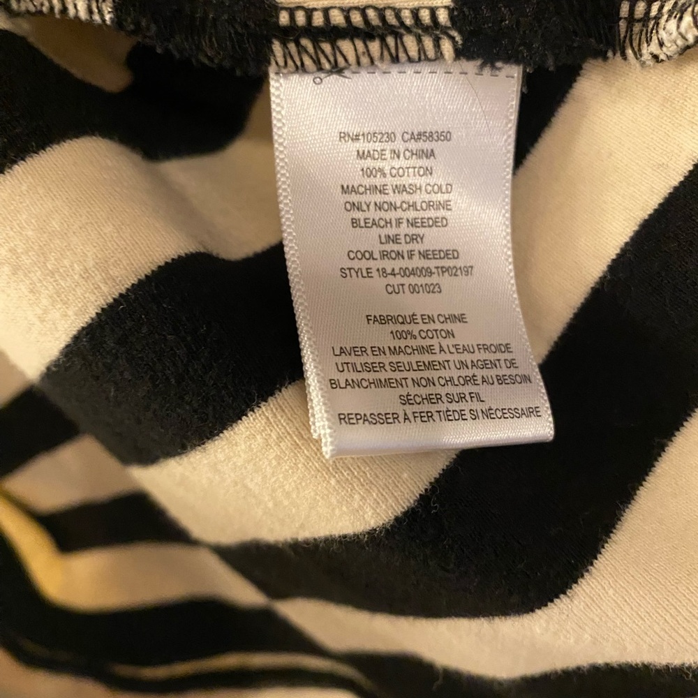 Current Elliott Black Cream Striped Tank Top - Picture 4 of 4